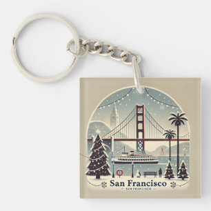 Porte-clés San Francisco Noël - Pont Golden Gate