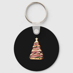 Porte-clés Sandwich au boeuf rôti arbre de Noël