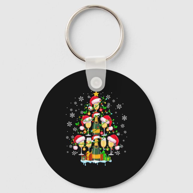 Porte-clés Santa Champagnes As Christmas Tree Matching Drinke (Recto)