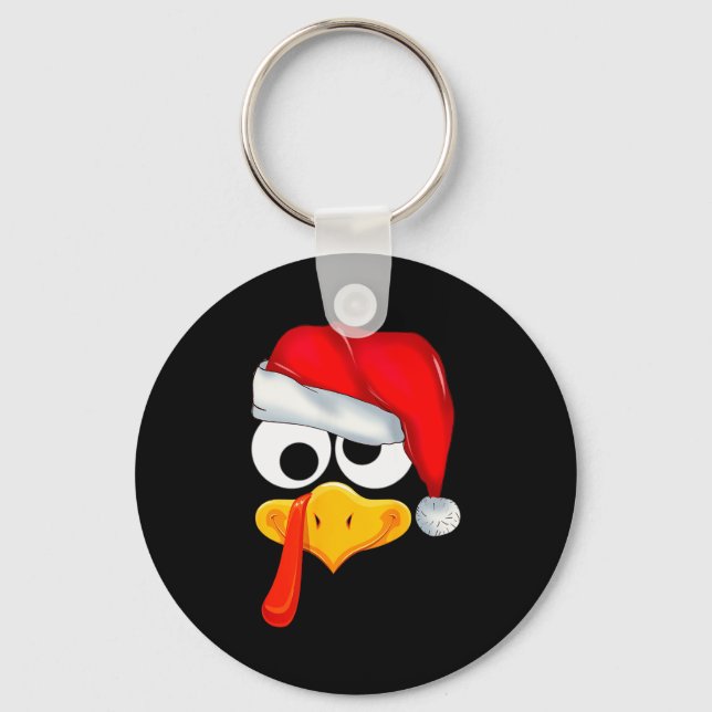Porte-clés Santa Christmas Turkey Face Funny Family Matching  (Recto)