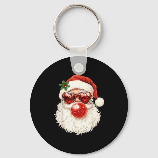 Porte-clés Santa Claus Christmas Blowing Bubble Gum And Sungl (Recto)