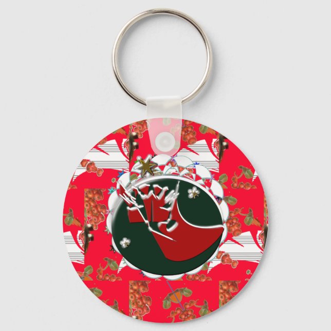 Porte-clés Santa Claus Rouge (Recto)