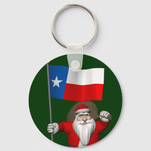 Porte-clés Santa Claus With Ensign Of Texas