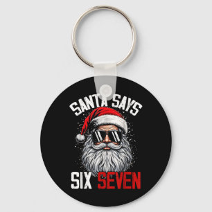 Porte-clés Santa dit Six Seven 67 Gen Z Alpha Meme Argot Noël