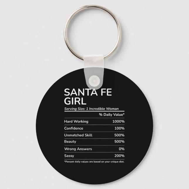 Porte-clés Santa Fe Girl Funny New Mexico Hometown  (Recto)