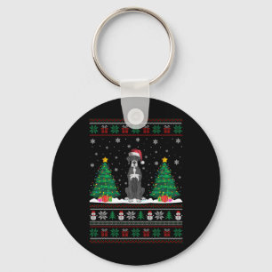 Porte-clés Santa Hat Great Dane Chien Noël Arbre Lumières Ugl