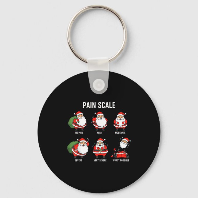 Porte-clés Santa Pain Scale Funny Christmas Design For Nurse  (Recto)