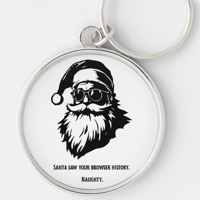 Porte-clés Santa saw your browser history - Keychain (Devant)