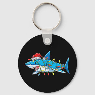 Porte-clés Santa Shark Christmas Lights Sharkma Tree Xmas Bo