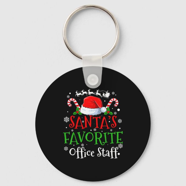 Porte-clés Santa's Favorite Office Staff Christmas Party  (Recto)