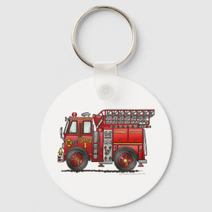 Porte-clés Sapeur-pompier de camion de pompiers d'échelle