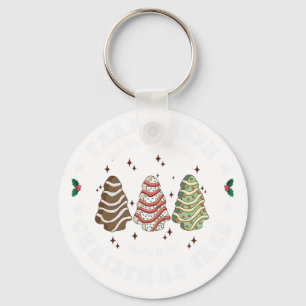 Porte-clés sapin de Noël fraîchement coupé en ferme
