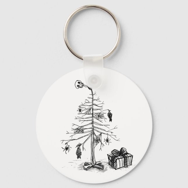 Porte-clés Sapin de Noël gothique (Recto)