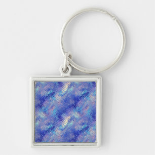 Porte-clés Sapphire Blue Scribbled Texture