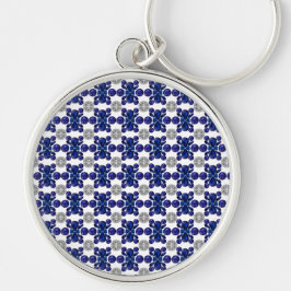 Porte-clés Sapphire Diamant Gemstone Art Blue