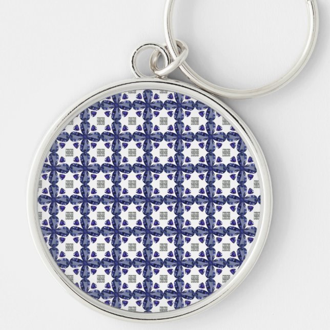 Porte-clés Sapphire Diamond Art, Bleu (Devant)
