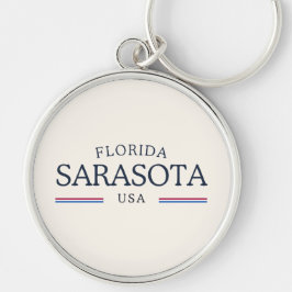 Porte-clés Sarasota Florida Heritage - Crème classique