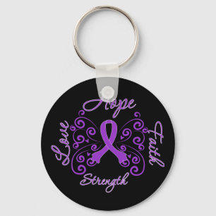Porte-clés Sarcoidose Hope Motto Papillon