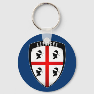 Porte-clés Sardaigne, bouclier (bleu) Porte - clé