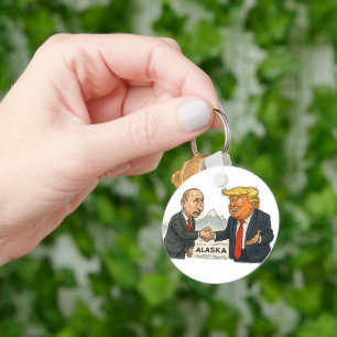 Porte-clés Satire politique : Poutine et Trump se rencontrent