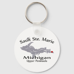 Porte-clés Sault Ste Marie Michigan Porte - clé de conception