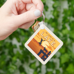 Porte-clés Sauter Sur Un Lac