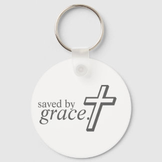 Porte-clés Sauvé par Grace en blanc |