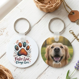 Porte-clés Sauveuse de maman de chien empreinte de patte