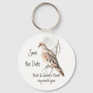 Porte-clés Sauvez la date, TurtleDove, Mariage d'oiseaux