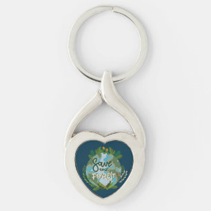 Porte-clés Sauvez la forêt