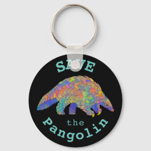 Porte-clés Sauvez la Pangoline Espèces menacées Art animal