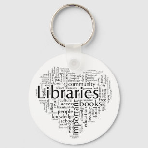 Porte-clés Sauvez le porte - clé de bibliothèques