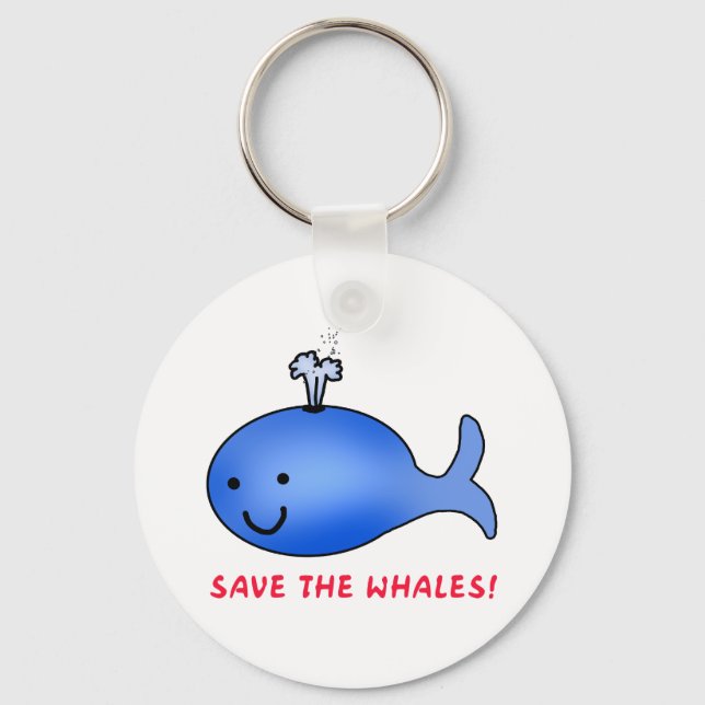 Porte-clés Sauvez les baleines ! (Recto)