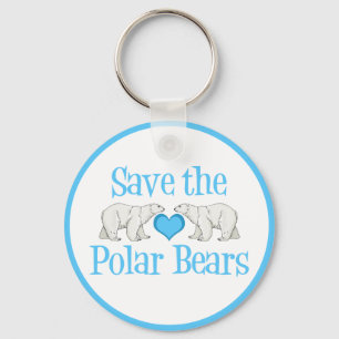 Porte-clés Sauvez les ours polaires Militant animal mignon