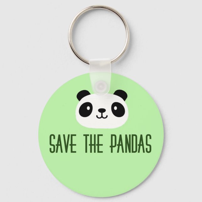 Porte-clés Sauvez Les Pandas (Recto)