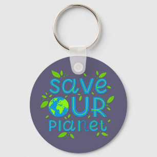 Porte-clés Sauvez notre planète