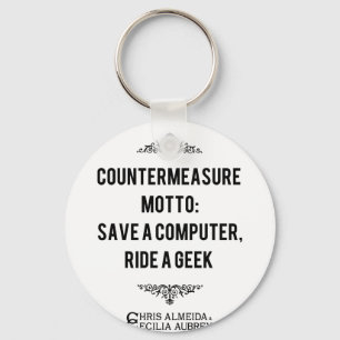 Porte-clés Sauvez un ordinateur, montez un geek