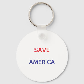 PORTE-CLÉS SAVE AMERICA ROUND KEYCHAIN