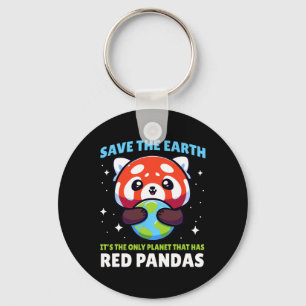Porte-clés Save Earth Red Panda Design - Drôle Animal Earth D