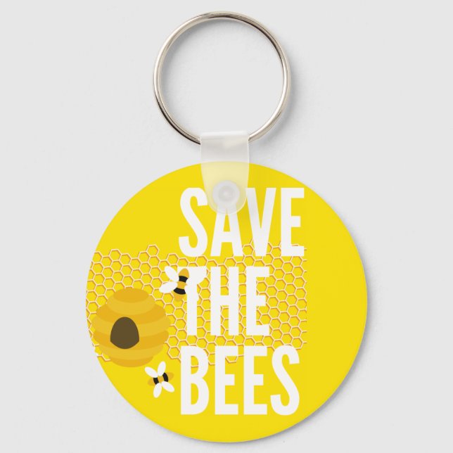 Porte-clés SAve Les abeilles HONEYCOMB HONEYCOMB HONey POT (Recto)