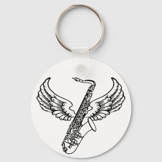 Porte-clés Sax ailé (Recto)