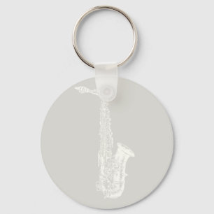 Porte-clés Saxophone Illustrated Music Art CUSTOM COLOR