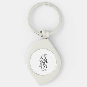 Porte-clés Saxophone Instrument Musique Jazz Cat Golf Balls