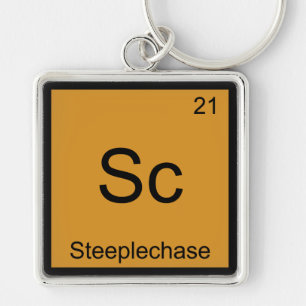 Porte-clés Sc - Steeplechase Funny Chimie Symbole de l'élémen