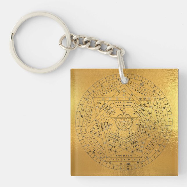 Porte-clés Sceau d'archanges, Sceau de Dieu, Sigillum Dei Aem (Devant)