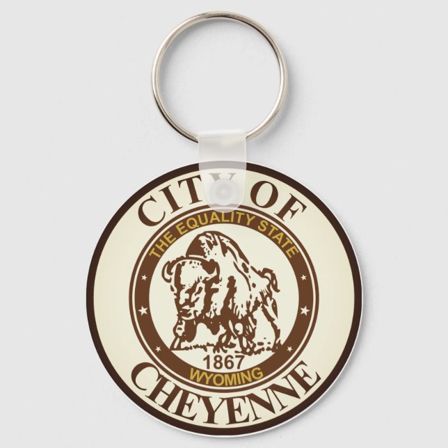Porte-clés Sceau de Cheyenne, Porte - clé du Wyoming (Recto)