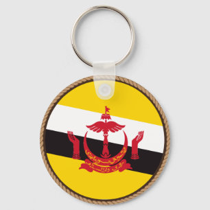 Porte-clés Sceau du drapeau cool Brunei