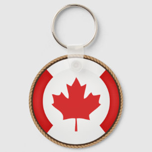 Porte-clés Sceau du drapeau cool Canada