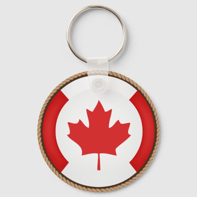 Porte-clés Sceau du drapeau cool Canada (Recto)