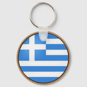 Porte-clés Sceau du drapeau de la Grèce cool